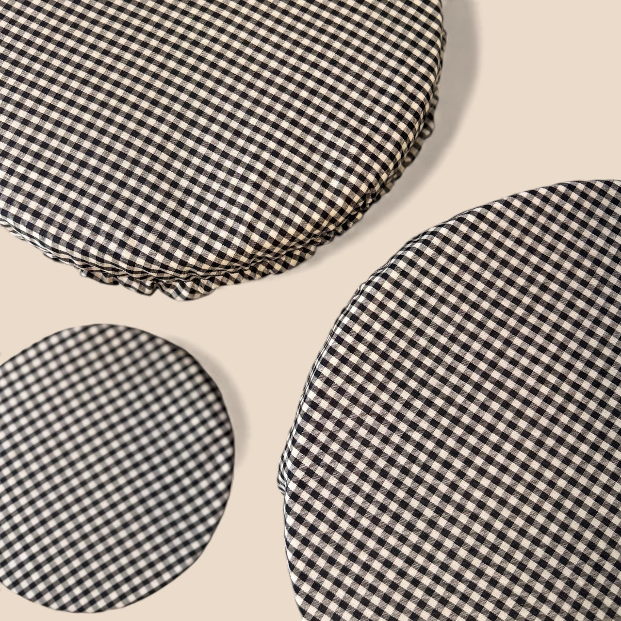 Black and White Checkered Bowl Covers