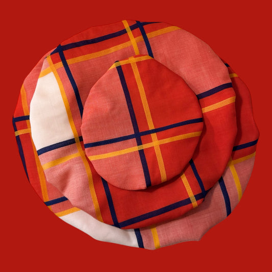 Red Plaid Bowl Covers