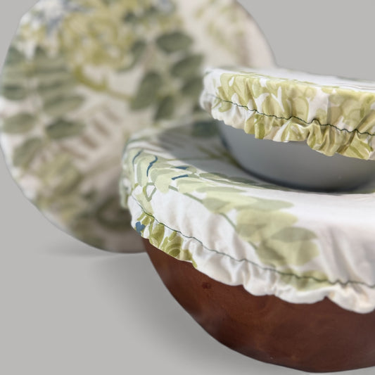 Natural Floral Bowl Cover Set