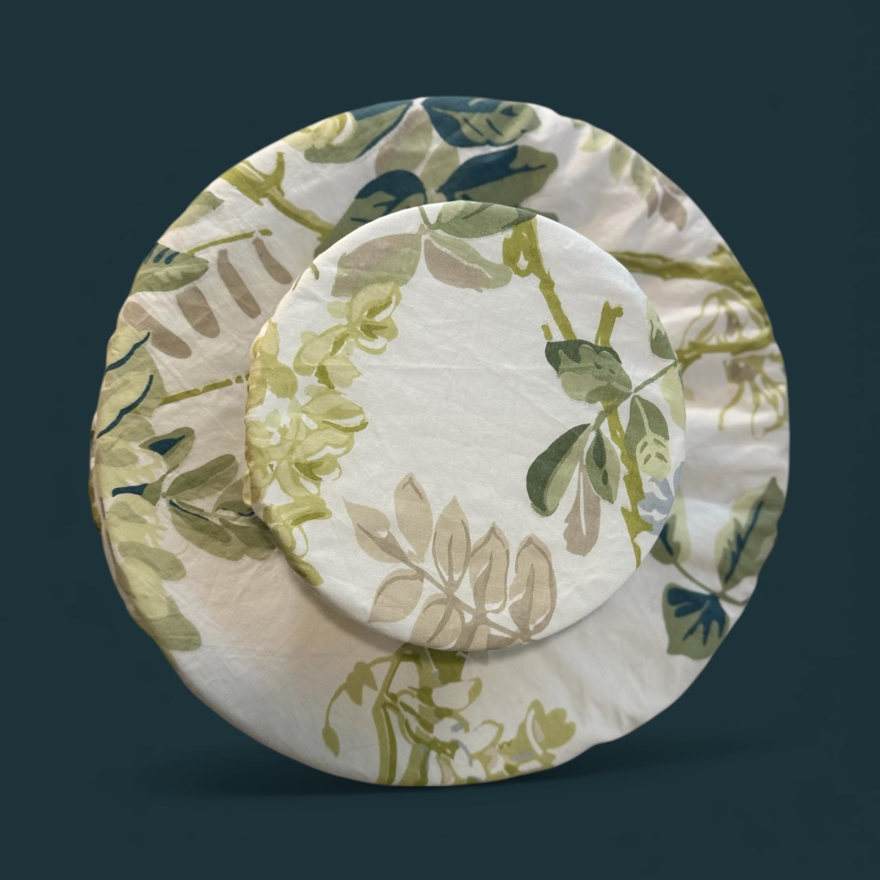 Natural Floral Bowl Cover Set