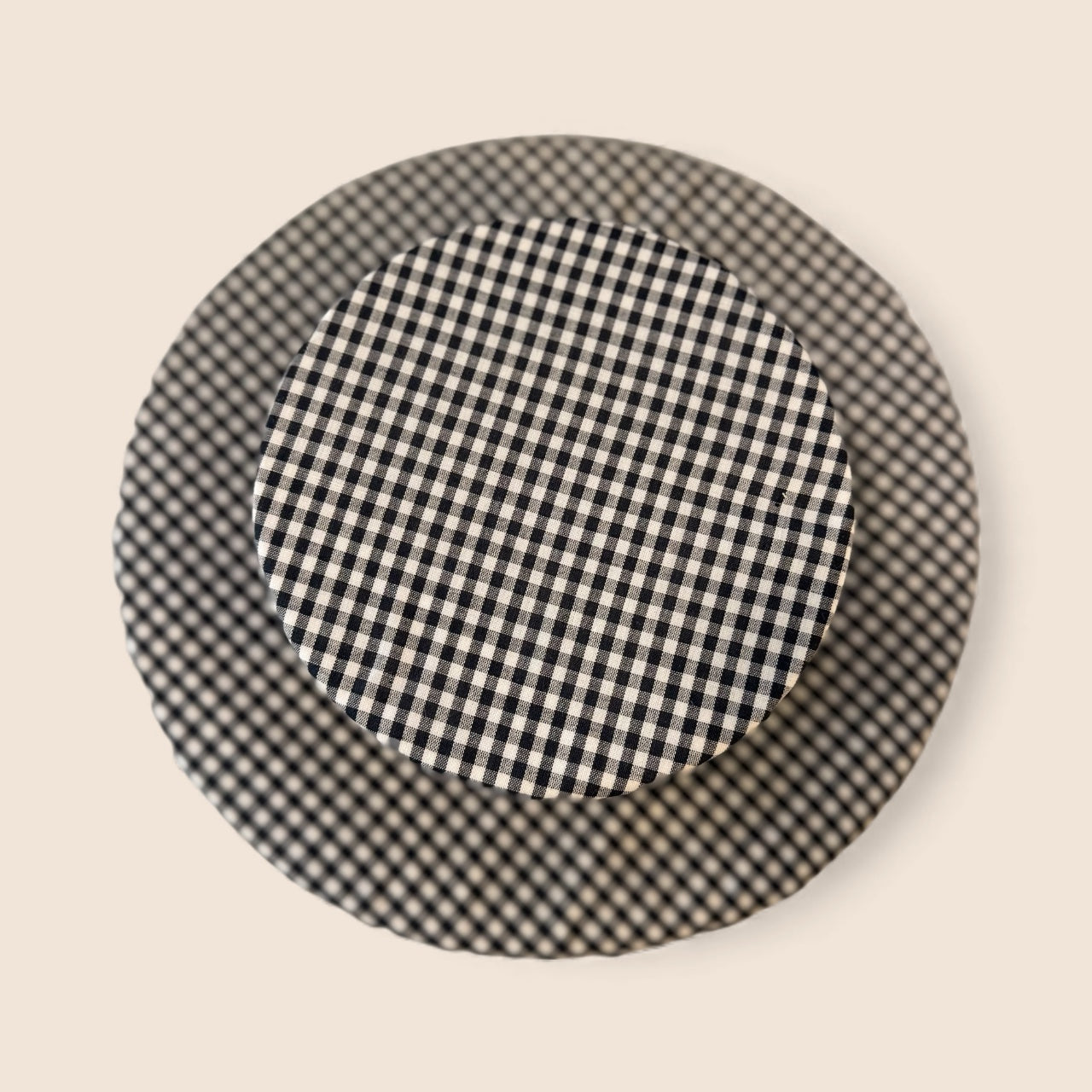 Black and White Checkered Bowl Covers