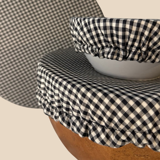 Black and White Checkered Bowl Covers