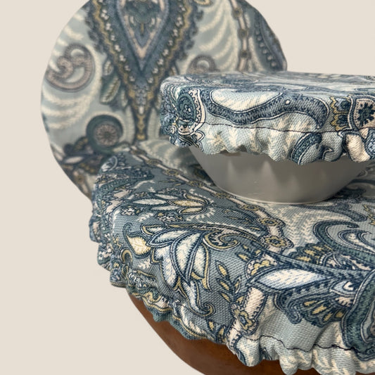 Paisley Blue Bowl Cover Set